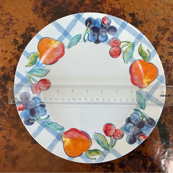 Two Corelle Fruit Too Dinner Plates - Picture 6 of 7